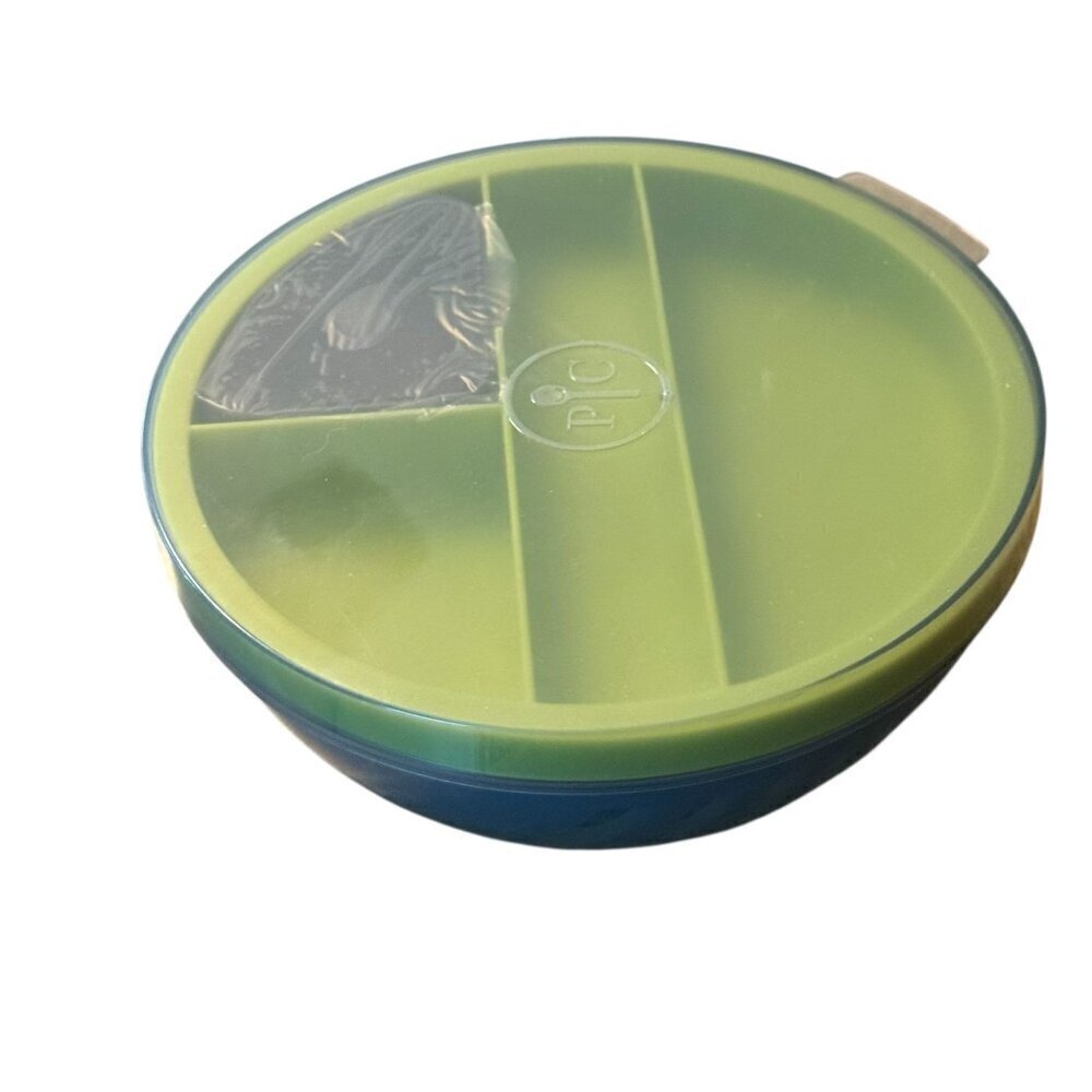 Pampered Chef Salad Cutting Bowl Storage Bowl With Lid & Compartments Unused